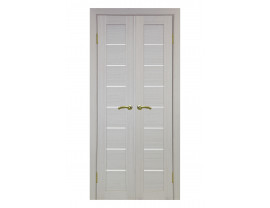 Двери межкомнатные Optima Porte 508 40+40 дуб белёный