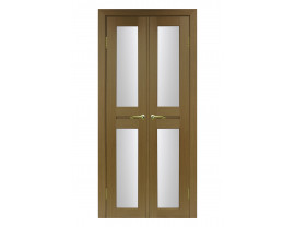 Двери межкомнатные Optima Porte 520.212 40+40 орех классик