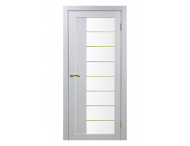 Двери межкомнатные Optima Porte 524 АСС мат зол белый монохром